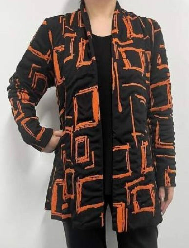 Funky Geometric Print Jacket