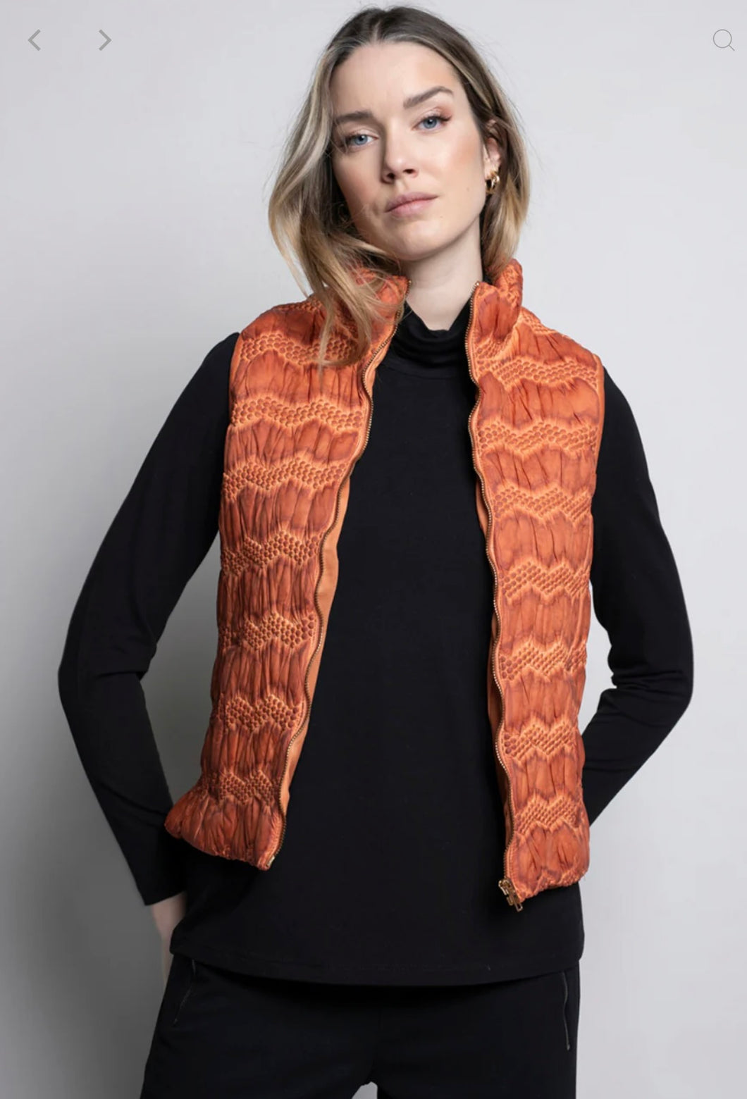 Picadilly Quilted Zip-Front Vest