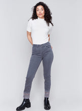 Load image into Gallery viewer, Charlie b Light Grey Jean with Embroidered Hem
