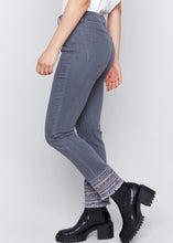 Load image into Gallery viewer, Charlie b Light Grey Jean with Embroidered Hem
