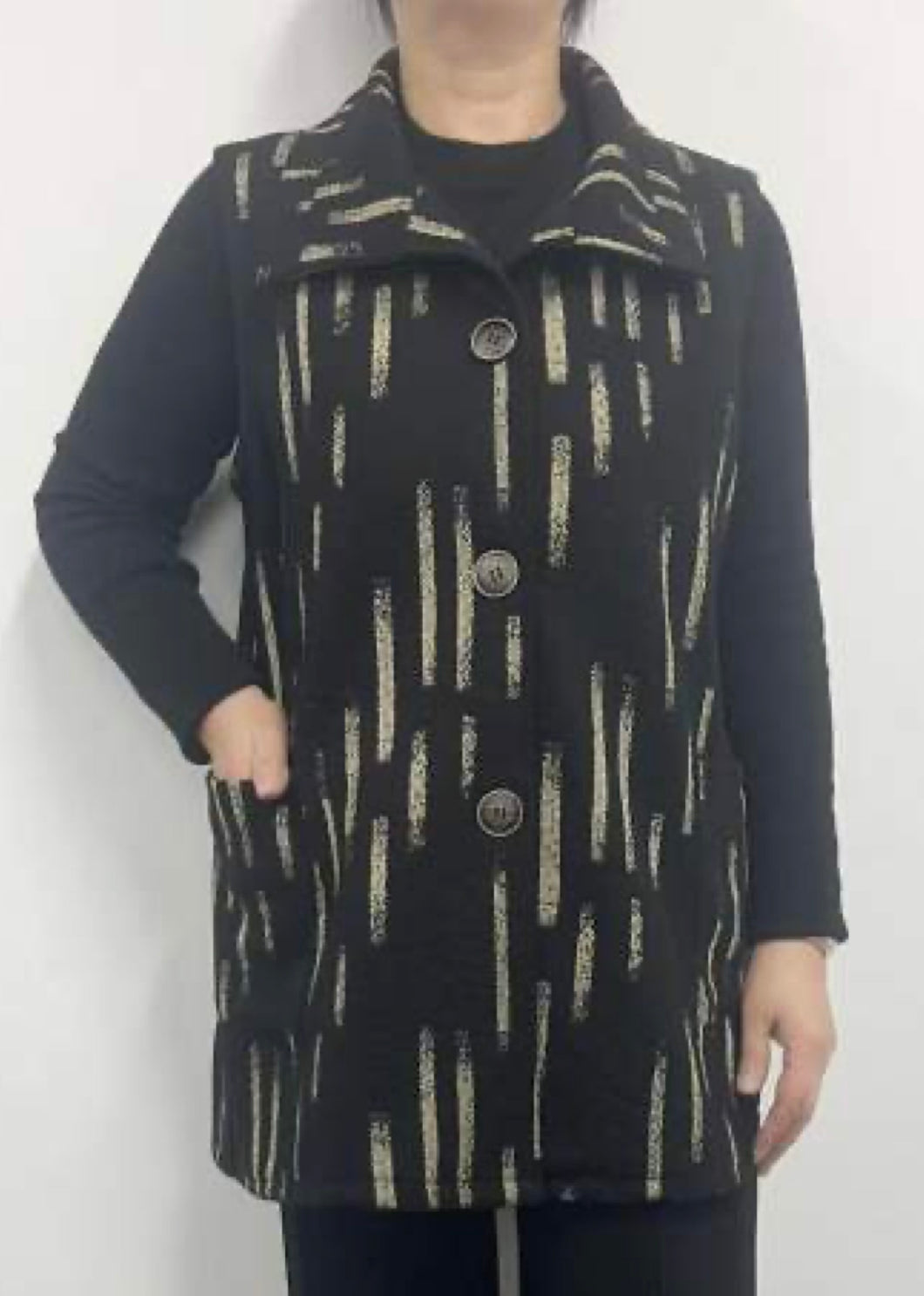 Classic Vest with Front Button Closure and Patch Pockets