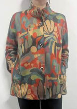 Load image into Gallery viewer, Classic Print Jacket with Mandarin Collar and Slash Pockets
