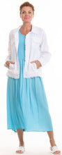 Load image into Gallery viewer, NuLook White Linen/Cotton Jean Jacket
