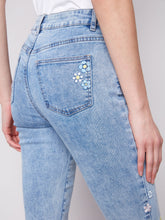 Load image into Gallery viewer, Charlie b Skinny Leg Pant with Embroidery
