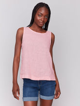 Load image into Gallery viewer, Charlie b Side Button Linen Tank Top
