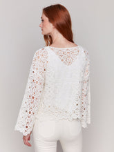 Load image into Gallery viewer, Charlie b 3/4 Sleeve Crochet Top
