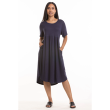 Load image into Gallery viewer, Short Sleeve Dress with a Round Neck and Pockets
