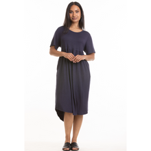 Load image into Gallery viewer, Short Sleeve Dress with a Round Neck and Pockets
