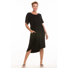 Load image into Gallery viewer, Short Sleeve Dress with a Round Neck and Pockets
