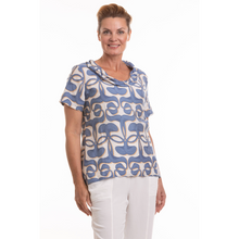 Load image into Gallery viewer, Short Sleeve Top with a Cowl Neckline
