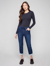 Load image into Gallery viewer, Charlie b Knit Jogger Pants with Elastic Waistband and Pockets
