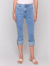 Load image into Gallery viewer, Charlie b 5 Pocket Jeans with Snap Button Detail at Hem
