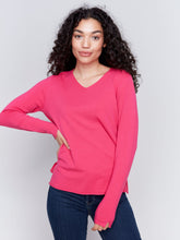 Load image into Gallery viewer, Charlie b Basic V Neck Sweater
