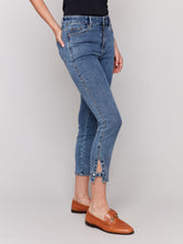 Load image into Gallery viewer, Charlie b Side Mini Tab Slim Jean
