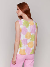 Load image into Gallery viewer, Charlie b Printed Sleeveless Linen Top with Side Ties
