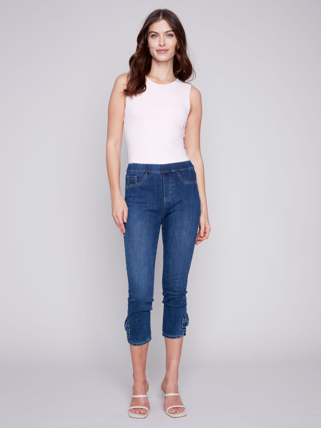 Charlie b Pull On Pant With Bow Detail at Hem