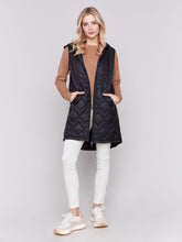 Load image into Gallery viewer, Charlie b Long Quilted Puffer Vest
