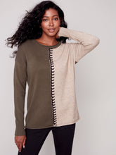 Load image into Gallery viewer, Charlie b Colour-Blocking Sweater with Stitch Detail

