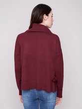 Load image into Gallery viewer, Charlie b Cowl Neck Sweater with Side Slit
