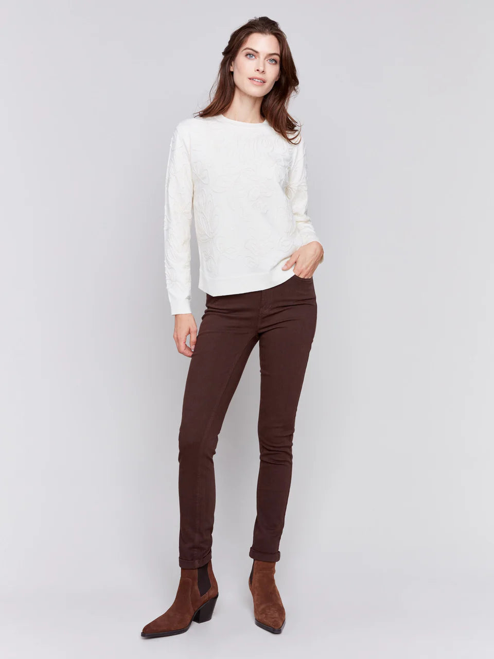 Charlie b Cuffed Twill Pant