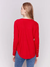 Load image into Gallery viewer, Charlie b Knit Sweater with Lace Up Cuffs
