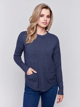 Load image into Gallery viewer, Charlie b Sweater with Removable Scarf
