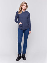 Load image into Gallery viewer, Charlie b Sweater with Removable Scarf
