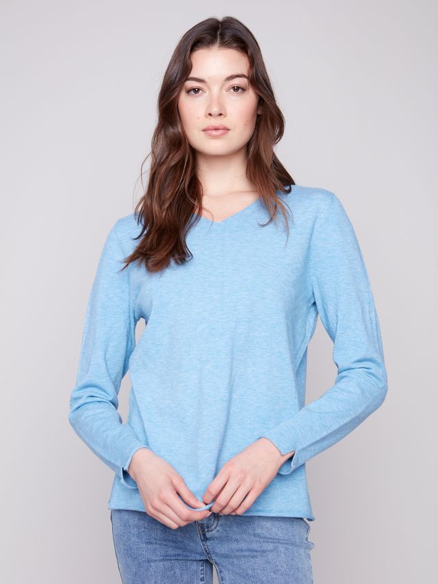 Charlie b Basic V Neck Sweater
