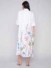 Load image into Gallery viewer, Charlie b Printed Linen Long Tunic/Dress with 3/4 Sleeves
