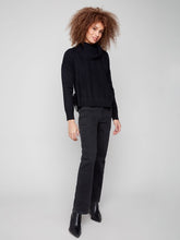 Load image into Gallery viewer, Charlie b Cowl Neck Sweater with Side Slit

