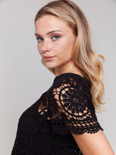 Load image into Gallery viewer, Charlie b Short Sleeve Crochet Bolero
