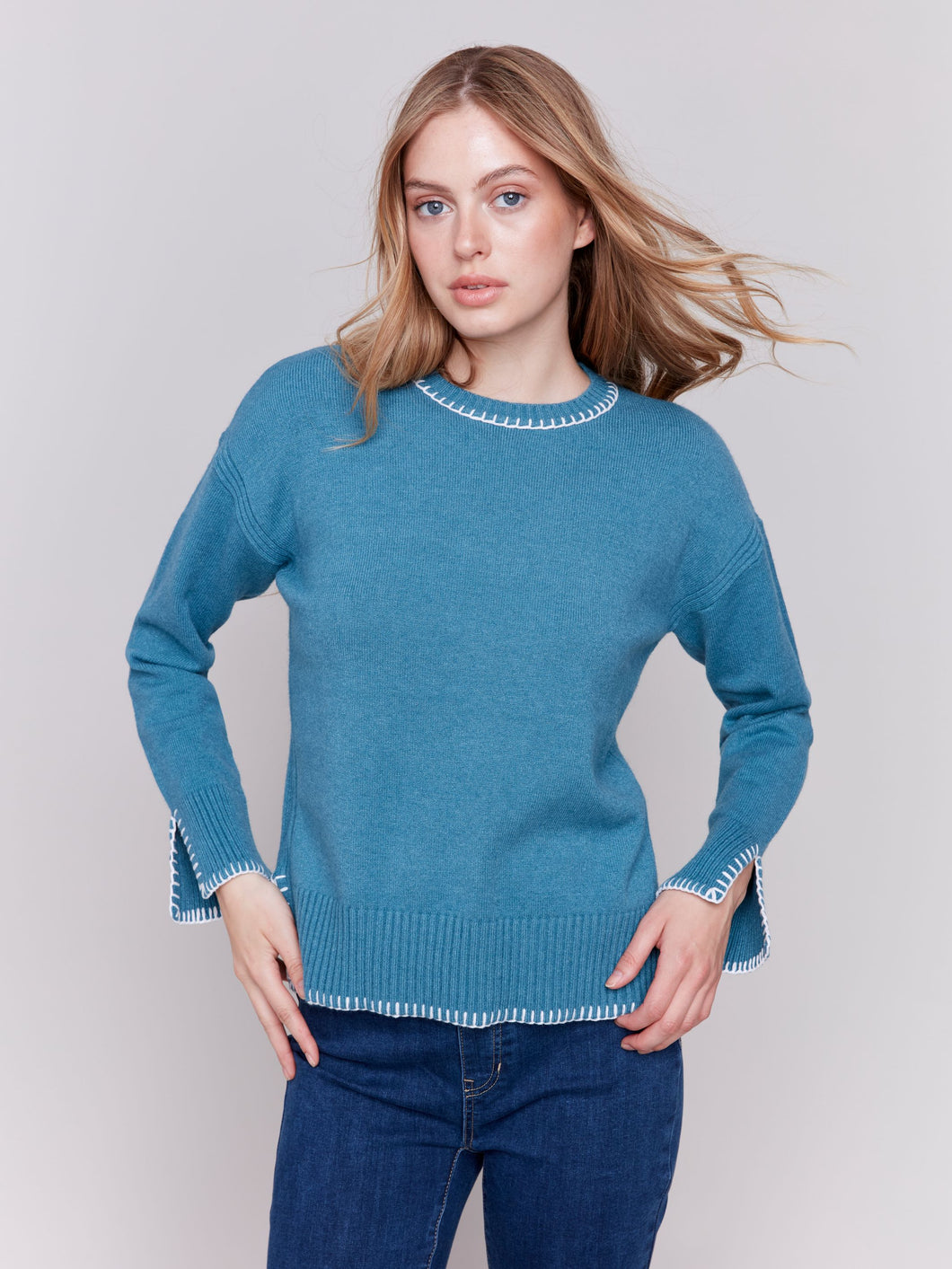 Charlie b Blanket Stitch Sweater