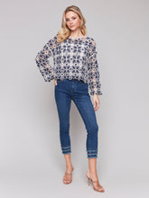 Load image into Gallery viewer, Charlie b 3/4 Sleeve Crochet Top
