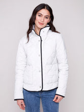 Load image into Gallery viewer, Charlie b Quilted Puffer Jacket with Removable Hood
