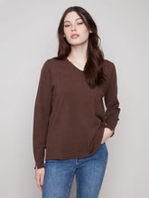 Load image into Gallery viewer, Charlie b Basic V Neck Sweater
