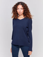 Load image into Gallery viewer, Charlie b Basic V Neck Sweater
