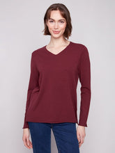 Load image into Gallery viewer, Charlie b Basic V Neck Sweater
