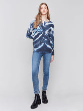 Load image into Gallery viewer, Charlie b Printed Plushy Knit Crew Knit Sweater
