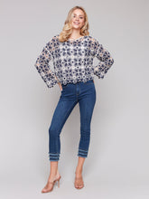 Load image into Gallery viewer, Charlie b 3/4 Sleeve Crochet Top
