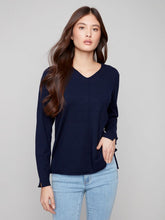 Load image into Gallery viewer, Charlie b Basic V Neck Sweater
