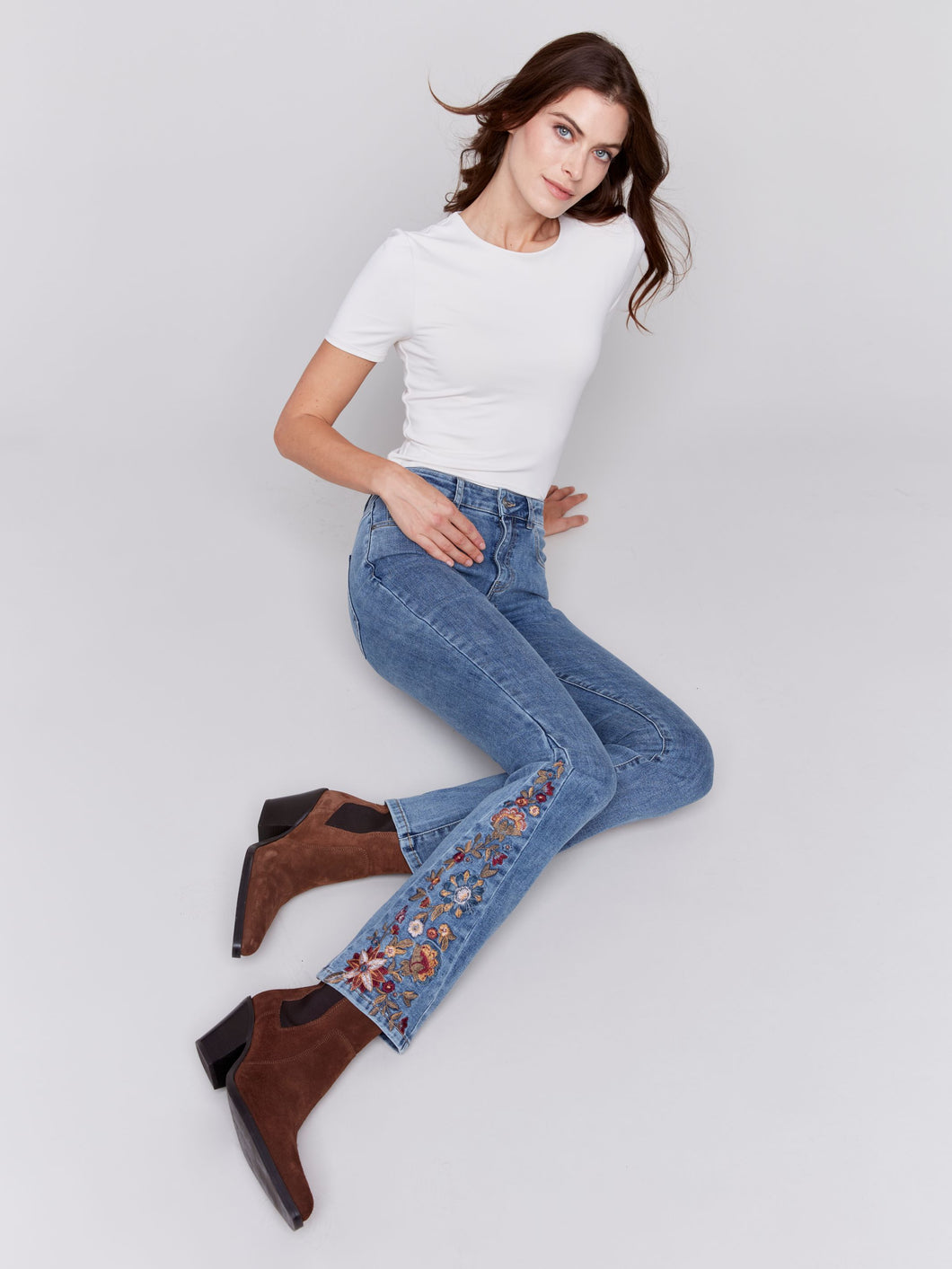 Charlie b Embroidered Jean