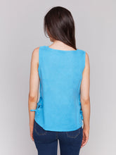 Load image into Gallery viewer, Charlie b Sleeveless Linen Top with Side Ties
