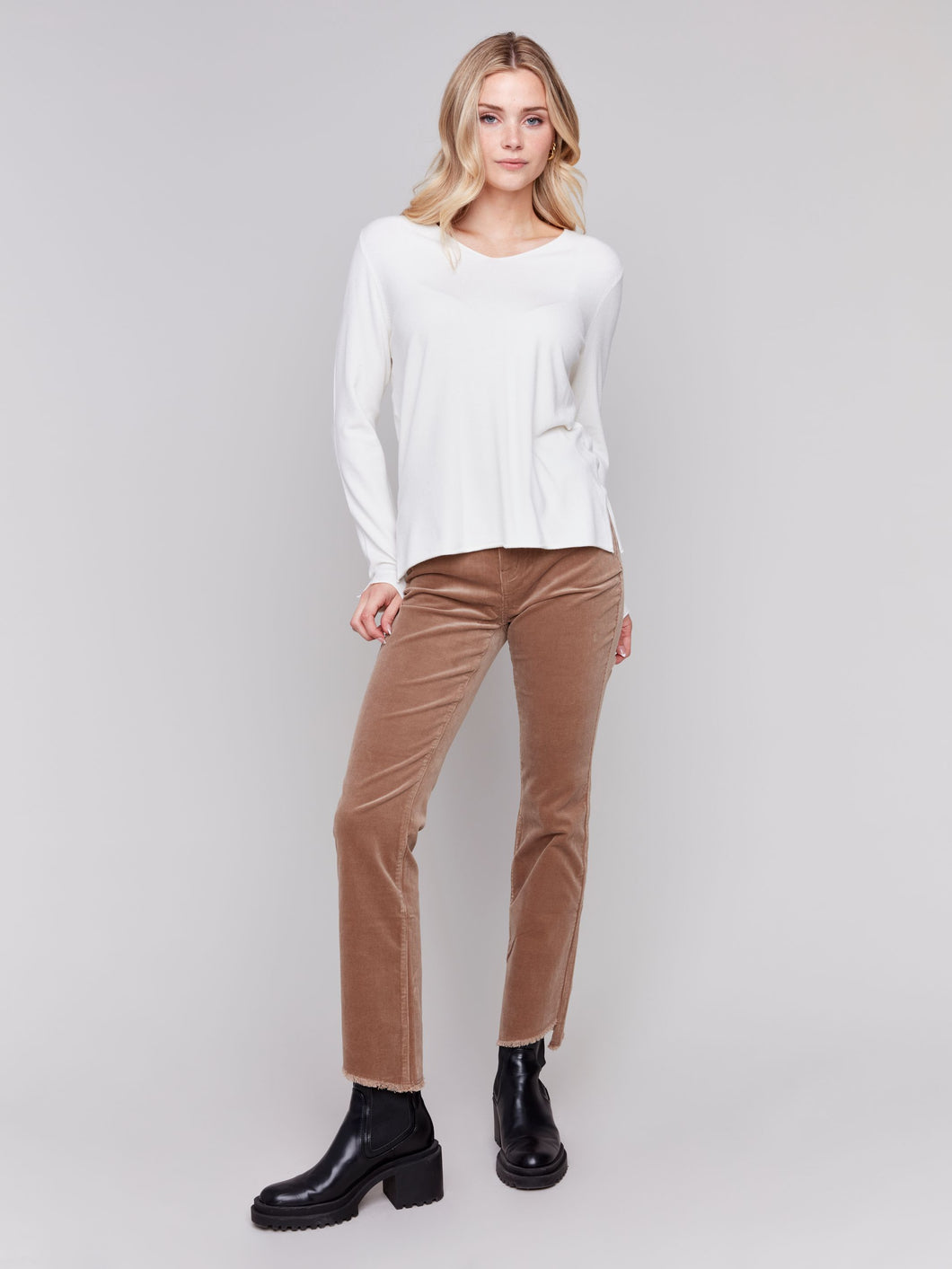 Charlie b Basic V Neck Sweater