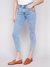 Load image into Gallery viewer, Charlie b Skinny Leg Pant with Embroidery
