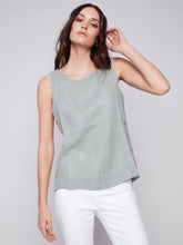Load image into Gallery viewer, Charlie b Side Button Linen Tank Top
