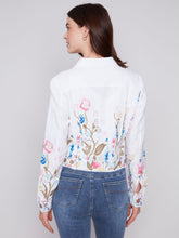 Load image into Gallery viewer, Charlie b Printed Linen Jean Jacket
