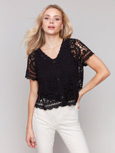 Load image into Gallery viewer, Charlie b Short Sleeve Crochet Bolero
