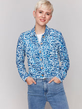 Load image into Gallery viewer, Charlie b Printed Linen Blend Jacket
