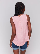 Load image into Gallery viewer, Charlie b Side Button Linen Tank Top
