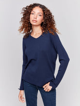 Load image into Gallery viewer, Charlie b Basic V Neck Sweater
